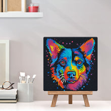 Load image into Gallery viewer, Mini Diamond Painting 25x25cm - Neon Dog Abstract Pop Art