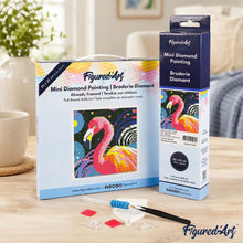 Load image into Gallery viewer, Mini Diamond Painting 25x25cm - Flamingo Abstract Pop Art
