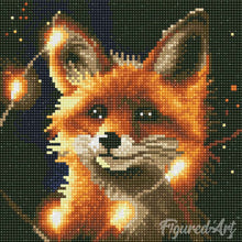 Load image into Gallery viewer, Mini Diamond Painting 25x25cm - Red Fox and Light