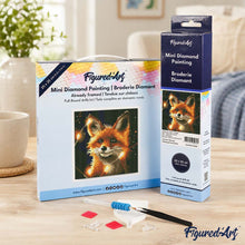 Load image into Gallery viewer, Mini Diamond Painting 25x25cm - Red Fox and Light