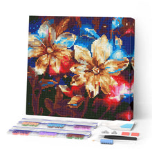 Load image into Gallery viewer, Mini Diamond Painting 25x25cm - Shiny Golden Flowers Figured'Art UK