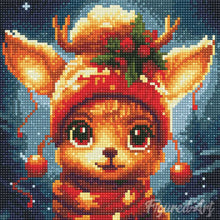 Load image into Gallery viewer, Mini Diamond Painting 25x25cm - Cute Fantasy Reindeer