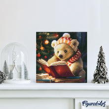 Load image into Gallery viewer, Mini Diamond Painting 25x25cm - Cute Reading Bear