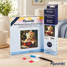 Load image into Gallery viewer, Mini Diamond Painting 25x25cm - Cute Reading Bear