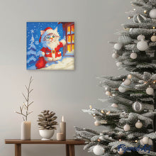 Load image into Gallery viewer, Mini Diamond Painting 25x25cm - Santa Kitty