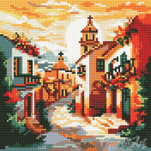 Load image into Gallery viewer, Mini Diamond Painting 25x25cm - Sunny Village Church