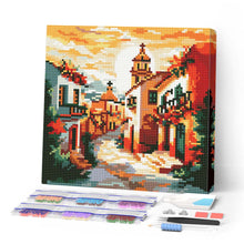 Load image into Gallery viewer, Mini Diamond Painting 25x25cm - Sunny Village Church Figured'Art UK
