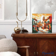 Load image into Gallery viewer, Mini Diamond Painting 25x25cm - Sunny Village Church