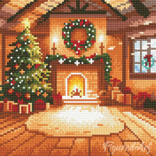 Load image into Gallery viewer, Mini Diamond Painting 25x25cm - Cozy Christmas Room