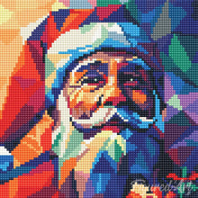 Load image into Gallery viewer, Mini Diamond Painting 25x25cm - Polygon Santa