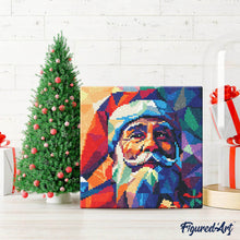 Load image into Gallery viewer, Mini Diamond Painting 25x25cm - Polygon Santa