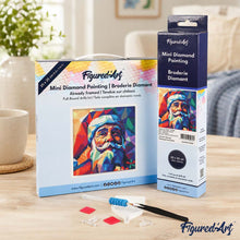 Load image into Gallery viewer, Mini Diamond Painting 25x25cm - Polygon Santa
