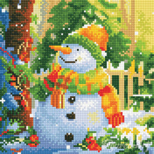 Load image into Gallery viewer, Mini Diamond Painting 25x25cm - Joyful Snowman
