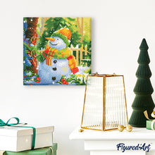 Load image into Gallery viewer, Mini Diamond Painting 25x25cm - Joyful Snowman