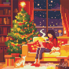 Load image into Gallery viewer, Mini Diamond Painting 25x25cm - Festive Evening Retreat
