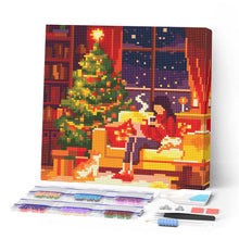 Load image into Gallery viewer, Mini Diamond Painting 25x25cm - Festive Evening Retreat Figured'Art UK