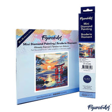Load image into Gallery viewer, Mini Diamond Painting 25x25cm - Torii Gate at Sunset