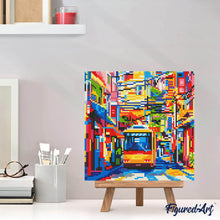 Load image into Gallery viewer, Mini Diamond Painting 25x25cm - Tokyo City Bus