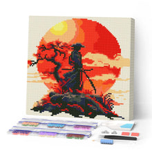 Load image into Gallery viewer, Mini Diamond Painting 25x25cm - Samurai at Sunset Figured'Art UK