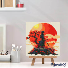 Load image into Gallery viewer, Mini Diamond Painting 25x25cm - Samurai at Sunset