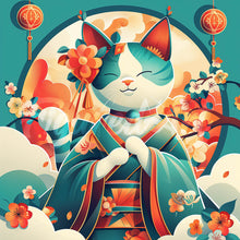 Load image into Gallery viewer, Mini Diamond Painting 25x25cm - Japanese Princess Cat Figured'Art UK