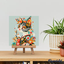 Load image into Gallery viewer, Mini Diamond Painting 25x25cm - Floral Cat in Kimono