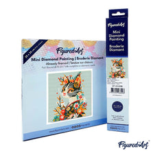 Load image into Gallery viewer, Mini Diamond Painting 25x25cm - Floral Cat in Kimono