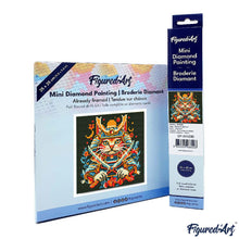 Load image into Gallery viewer, Mini Diamond Painting 25x25cm - Samurai Cat