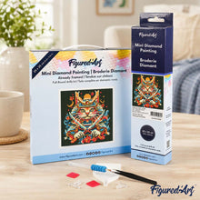 Load image into Gallery viewer, Mini Diamond Painting 25x25cm - Samurai Cat