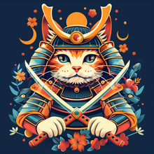Load image into Gallery viewer, Mini Diamond Painting 25x25cm - Samurai Cat Figured'Art UK