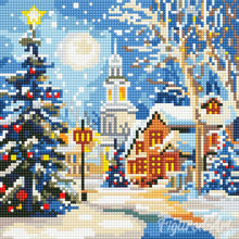 Load image into Gallery viewer, Mini Diamond Painting 25x25cm - Snowy Christmas Street