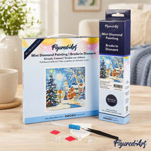 Load image into Gallery viewer, Mini Diamond Painting 25x25cm - Snowy Christmas Street