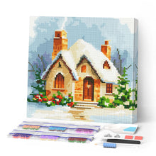 Load image into Gallery viewer, Mini Diamond Painting 25x25cm - Winter Brick House Figured'Art UK