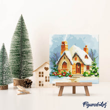 Load image into Gallery viewer, Mini Diamond Painting 25x25cm - Winter Brick House