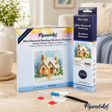 Load image into Gallery viewer, Mini Diamond Painting 25x25cm - Winter Brick House