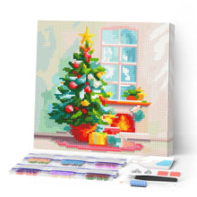 Load image into Gallery viewer, Mini Diamond Painting 25x25cm - Christmas Tree and Fireplace Figured'Art UK