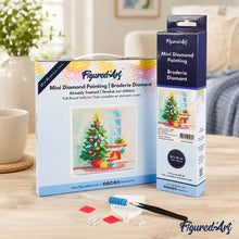Load image into Gallery viewer, Mini Diamond Painting 25x25cm - Christmas Tree and Fireplace