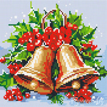 Load image into Gallery viewer, Mini Diamond Painting 25x25cm - Christmas Bells