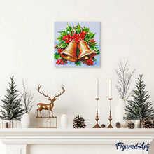 Load image into Gallery viewer, Mini Diamond Painting 25x25cm - Christmas Bells