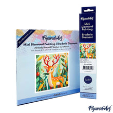 Load image into Gallery viewer, Mini Diamond Painting 25x25cm - Golden Reindeer