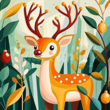 Load image into Gallery viewer, Mini Diamond Painting 25x25cm - Golden Reindeer Figured'Art UK