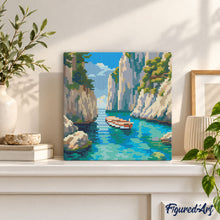 Load image into Gallery viewer, Mini Diamond Painting 25x25cm - Peaceful Blue Cove