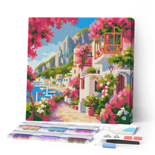 Load image into Gallery viewer, Paint by numbers kit for adults Mini Diamond Painting 25x25cm - Capri Floral Lane Figured'Art UK