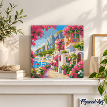 Load image into Gallery viewer, Mini Diamond Painting 25x25cm - Capri Floral Lane