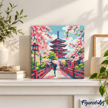Load image into Gallery viewer, Mini Diamond Painting 25x25cm - Kyoto in Bloom