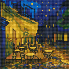 Load image into Gallery viewer, Mini Diamond Painting 25x25cm - Van Gogh Cafe Terrace at Night