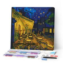 Load image into Gallery viewer, Paint by numbers kit for adults Mini Diamond Painting 25x25cm - Van Gogh Cafe Terrace at Night Figured'Art UK