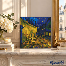 Load image into Gallery viewer, Mini Diamond Painting 25x25cm - Van Gogh Cafe Terrace at Night