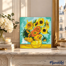 Load image into Gallery viewer, Mini Diamond Painting 25x25cm - Van Gogh - Sunflowers