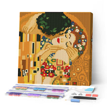 Load image into Gallery viewer, Paint by numbers kit for adults Mini Diamond Painting 25x25cm - The Kiss - Klimt Figured'Art UK